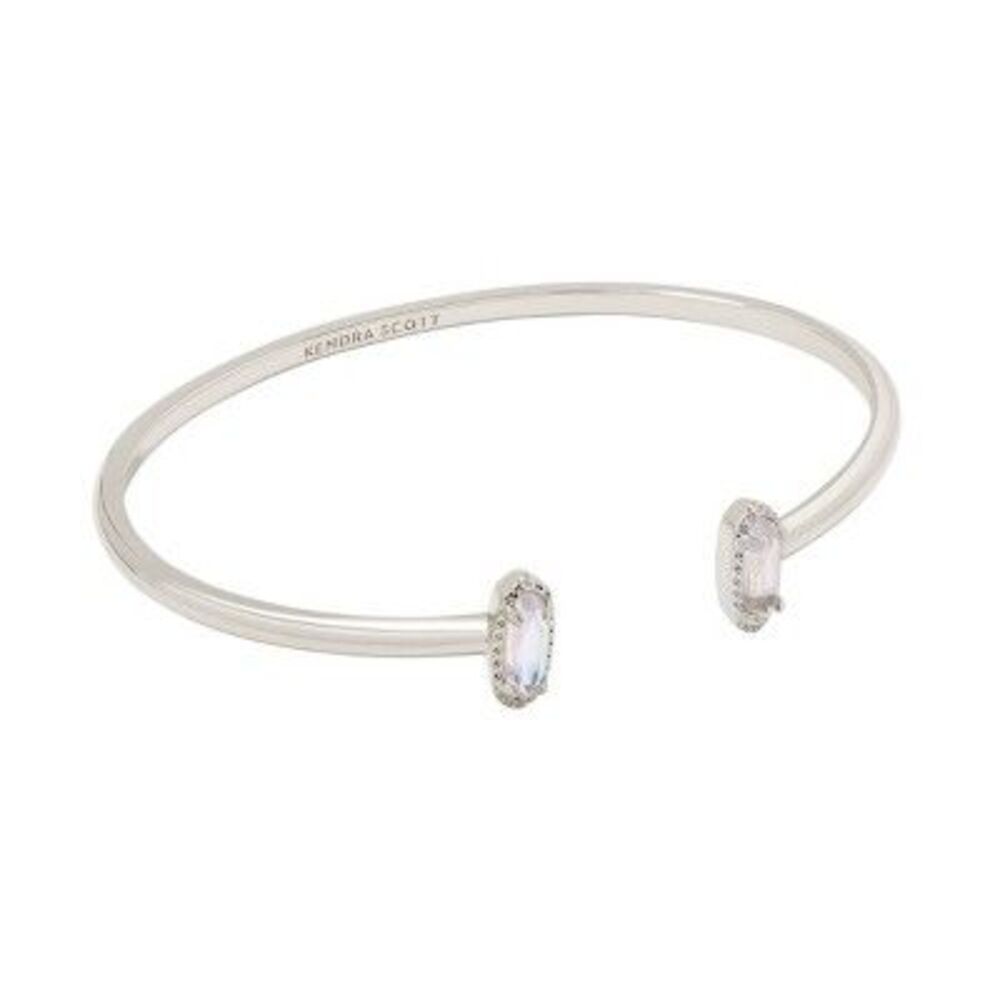 Kendra Scott Emma Dichroic Glass Rhodium Over Brass Cuff Bracelet - Silver